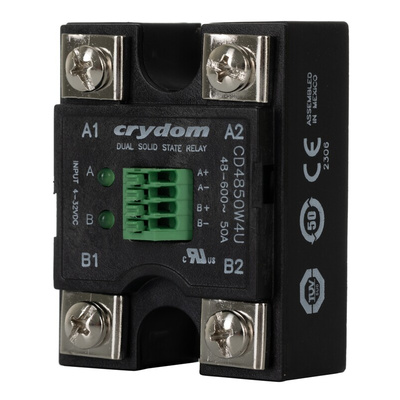 Sensata / Crydom Evolution Dual Series Solid State Relay, 50 A rms Load, Panel Mount, 600 V ac Load, 32 V Control