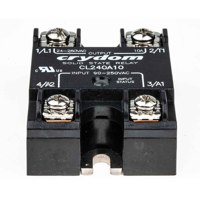 Sensata / Crydom CL Series Solid State Relay, 10 A rms Load, Panel Mount, 280 V rms Load, 250 V rms Control