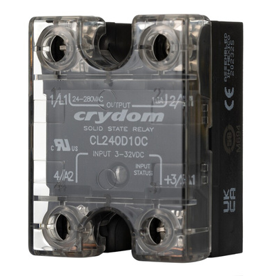 Sensata / Crydom CL Series Solid State Relay, 10 A rms Load, Panel Mount, 280 V rms Load, 32 V dc Control
