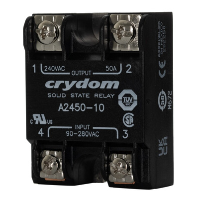 Sensata / Crydom Series 1 240 VAC Series Solid State Relay, 50 A Load, Panel Mount, 280 V rms Load, 280 V ac Control
