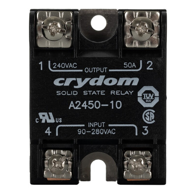 Sensata / Crydom Series 1 240 VAC Series Solid State Relay, 50 A Load, Panel Mount, 280 V rms Load, 280 V ac Control