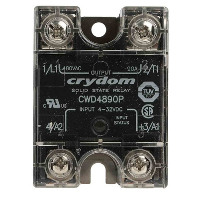 Sensata / Crydom CW SERIES Series Solid State Relay, 90 A Load, Panel Mount, 660 V ac Load, 32 V dc Control