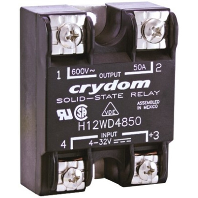 Sensata / Crydom H12WD Series Solid State Relay, 90 A Load, Panel Mount, 660 V rms Load, 32 V dc Control