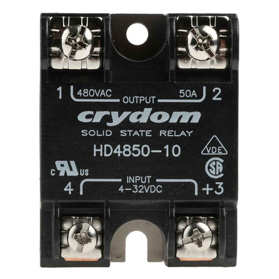 Sensata / Crydom HA AND HD Series Solid State Relay, 50 A Load, Panel Mount, 530 V rms Load, 32 V dc Control