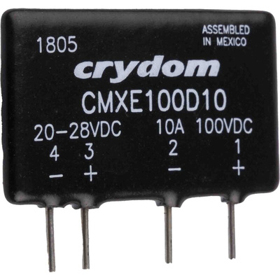 Sensata / Crydom Solid State Relay, 10 A Load, PCB Mount, 100 V dc Load, 28 V dc Control