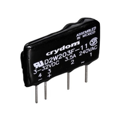 Sensata / Crydom D2W Series Solid State Relay, 3.5 A Load, PCB Mount, 280 V rms Load, 32 V dc Control