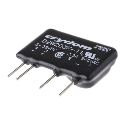 Sensata / Crydom D2W Series Solid State Relay, 3.5 A Load, PCB Mount, 280 V rms Load, 32 V dc Control
