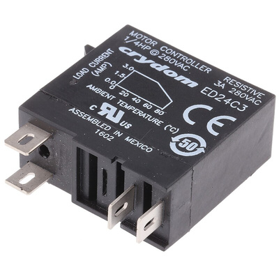 Sensata / Crydom Solid State Relay, 3 A Load, DIN Rail Mount, 280 V rms Load, 32 V dc Control