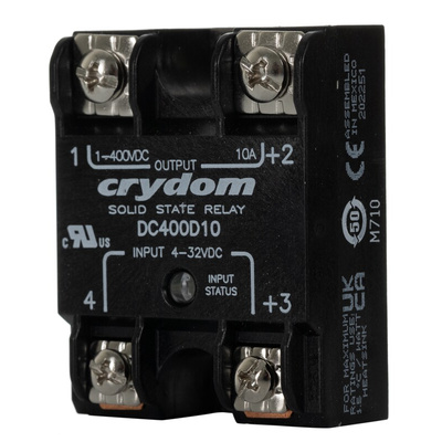 Sensata / Crydom DC Series Series Solid State Relay, 10 A Load, Panel Mount, 300 V dc Load, 32 V dc Control