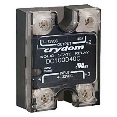 Sensata / Crydom Solid State Relay, 100 A Load, Surface Mount, 48 V dc Load, 32 V dc Control