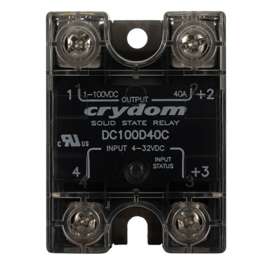 Sensata / Crydom Power Plus DC Series Solid State Relay, 40 A Load, Surface Mount, 72 V dc Load, 32 V dc Control