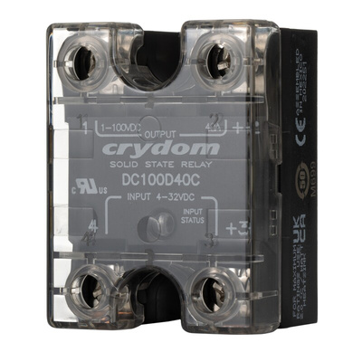 Sensata / Crydom Power Plus DC Series Solid State Relay, 40 A Load, Surface Mount, 72 V dc Load, 32 V dc Control