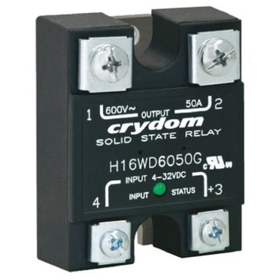 Sensata / Crydom H16WD Series Solid State Relay, 25 A Load, Panel Mount, 660 V ac Load, 32 V dc Control