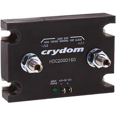 Sensata / Crydom HDC Series Solid State Relay, 160 A Load, Panel Mount, 150 V dc Load, 32 V dc Control