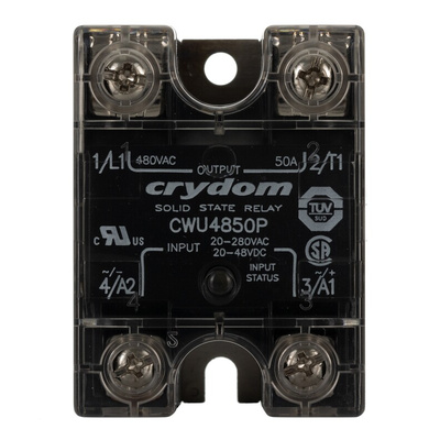 Sensata / Crydom CW48 Series Solid State Relay, 50 A Load, Panel Mount, 660 V ac Load, 48 V dc, 280 V ac Control