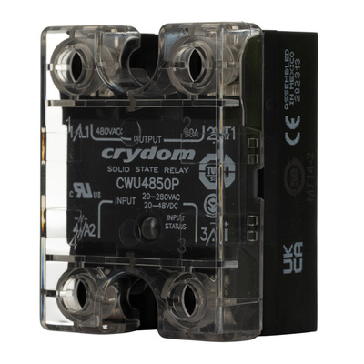 Sensata / Crydom CW48 Series Solid State Relay, 50 A Load, Panel Mount, 660 V ac Load, 48 V dc, 280 V ac Control