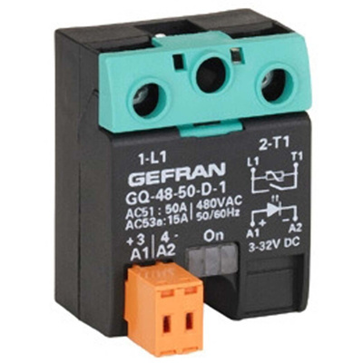 Gefran GQ Series Solid State Relay, 50 A Load, Surface Mount, 230 V ac Load, 260V ac/dc Control