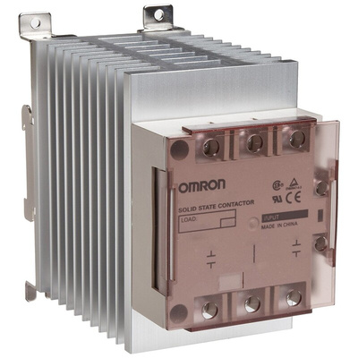 Omron G3PE Three Phase Series Solid State Relay, 15 A Load, DIN Rail Mount, 264 V ac Load, 30 V dc Control