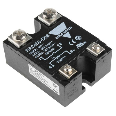 Carlo Gavazzi RA 24 Series Solid State Relay, 50 A Load, Panel Mount, 280 V ac Load, 32 V dc Control
