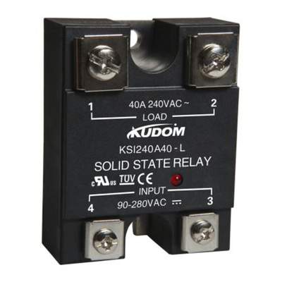 i-Autoc KSI Series Solid State Relay, 40 A Load, Panel Mount, 280 V ac Load, 280 V ac Control