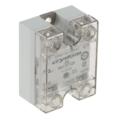 Sensata / Crydom 8413 Series Solid State Relay, 50 A rms Load, Panel Mount, 660 V ac Load, 32 V dc Control