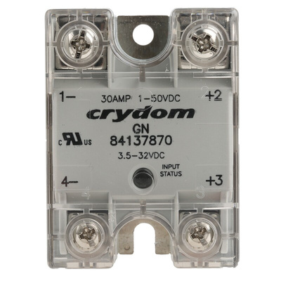 Sensata / Crydom 8413 Series Solid State Relay, 30 A dc Load, Panel Mount, 50 V dc Load, 32 V dc Control