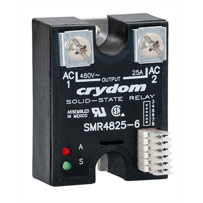 Sensata / Crydom SMR24-6 Series Solid State Relay, 25 A Load, Panel Mount, 280 Vrms Load, 32 V dc Control