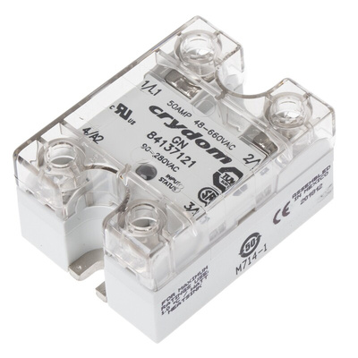 Sensata / Crydom GN Series Solid State Relay, 50 A rms Load, Panel Mount, 660 V ac Load, 280 V ac Control