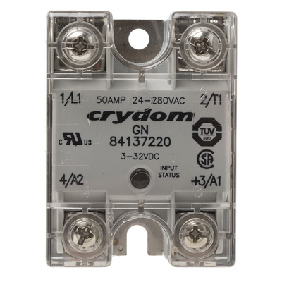 Sensata / Crydom GN Series Solid State Relay, 50 A rms Load, Panel Mount, 280 V ac Load, 32 V dc Control