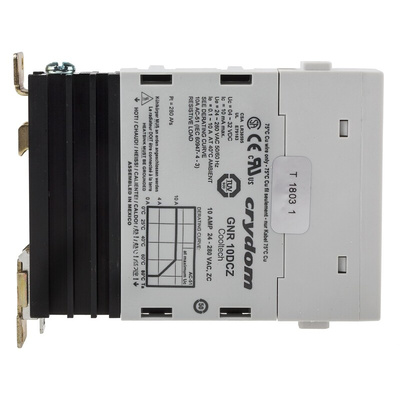 Sensata / Crydom GNR Series Series Solid State Relay, 10 A rms Load, DIN Rail Mount, 32 V dc Load, 32 V dc Control