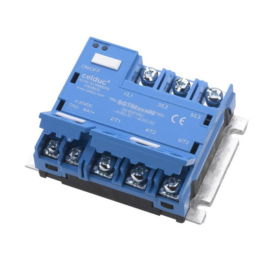 Celduc SGT 2G Series Solid State Relay, 125 A Load, Panel Mount, 520 V ac Load, 30 V dc Control