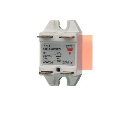 Carlo Gavazzi RF1 Series Solid State Relay, 25 A Load, Chassis Mount, 280 V ac Load, 9 V dc Control