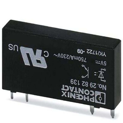Phoenix Contact OPT- 5DC/230AC/ 1 Series Solid State Relay, 10 mA Load, DIN Rail Mount, 6 V dc Load
