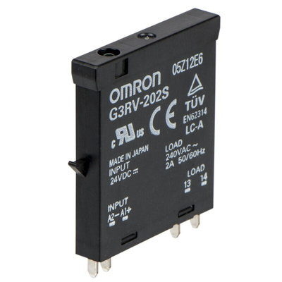Omron G3RV Series Solid State Relay, 2 A Load, Plug-In Mount, 240 V Load