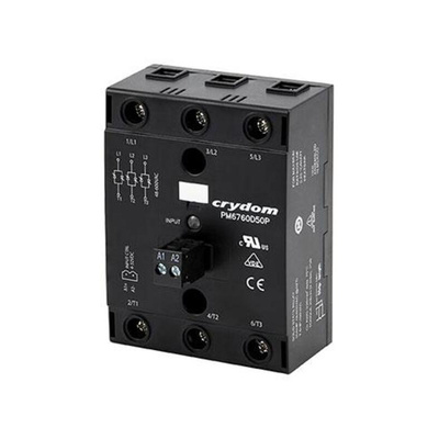 Sensata / Crydom PM67 Series Solid State Relay, 25 A Load, Panel Mount, 600 V ac Load
