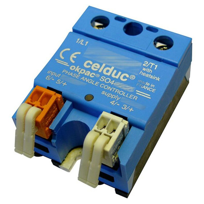 Celduc SO Series Solid State Relay, 50 A Load, Chassis Mount, 480 Vrms Load, 30 Vdc Control