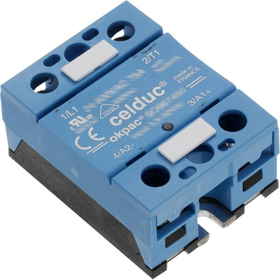 Celduc SO Series Solid State Relay, 125 A Load, Chassis Mount, 690 Vrms Load, 32 Vdc Control