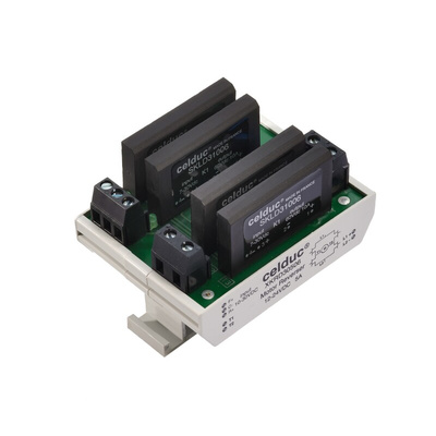 Celduc XKRD Series Solid State Relay, 5 A Load, DIN Rail Mount, 36 Vdc Load, 30 Vdc Control