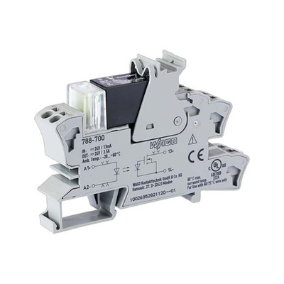 Wago 857 Series Solid State Relay, 3.5 A Load, DIN Rail Mount, 24 V ac/dc Load