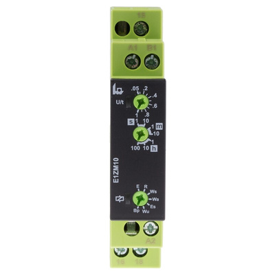 Tele E1ZM10 Series DIN Rail Mount Timer Relay, 24 → 240V ac/dc, 1-Contact, 0.05 s → 100h, SPDT