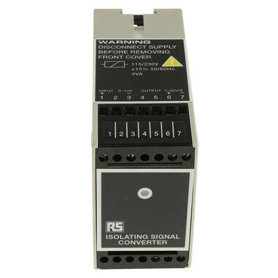 RS PRO Signal Conditioner, Voltage Input, Current Output, 24 → 230V ac Supply