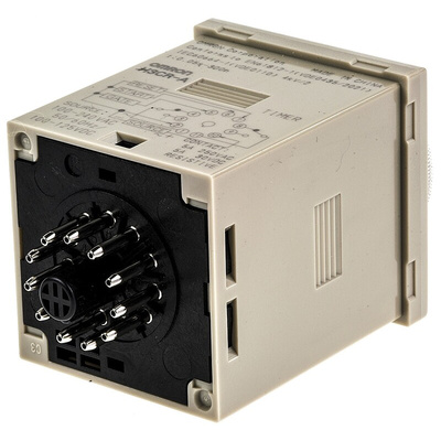 Omron H3CR Series DIN Rail, Panel Mount Timer Relay, 100 → 125 V dc, 100 → 240V ac, 2-Contact, 0.05 s