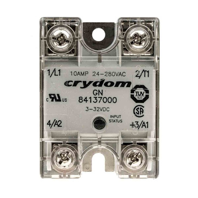 Sensata / Crydom 8413 Series Solid State Relay, 10 A rms Load, Panel Mount, 280 V ac Load, 32 V dc Control