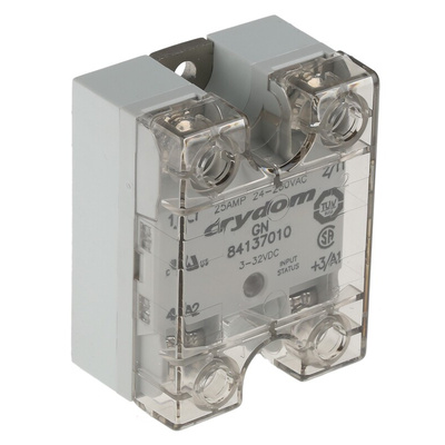 Sensata / Crydom 8413 Series Solid State Relay, 25 A rms Load, Panel Mount, 280 V ac Load, 32 V dc Control