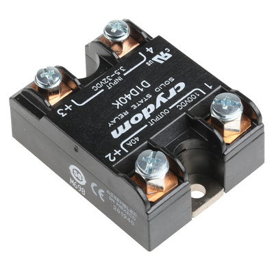 Sensata / Crydom 1-DC Series Solid State Relay, 40 A dc Load, Panel Mount, 100 V dc Load, 32 V dc Control