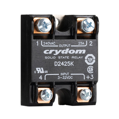 Sensata / Crydom Series 1 Series Solid State Relay, 25 A rms Load, Panel Mount, 280 V dc Load, 32 V dc Control