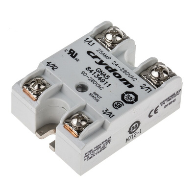 Sensata / Crydom GNA5 Series Solid State Relay, 25 A rms Load, Panel Mount, 280 V ac Load, 280 V ac Control