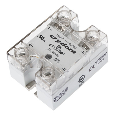 Sensata / Crydom GN Series Solid State Relay, 15 A Load, Panel Mount, 100 V dc Load, 32 V dc Control