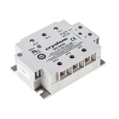 Sensata / Crydom GN3 Series Solid State Relay, 50 A rms Load, Panel Mount, 600 V ac Load, 260 V ac Control