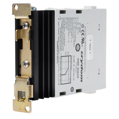 Sensata / Crydom GNR 22.5 Series Solid State Relay, 30 A rms Load, DIN Rail Mount, 260 V ac Load, 280 V ac Control